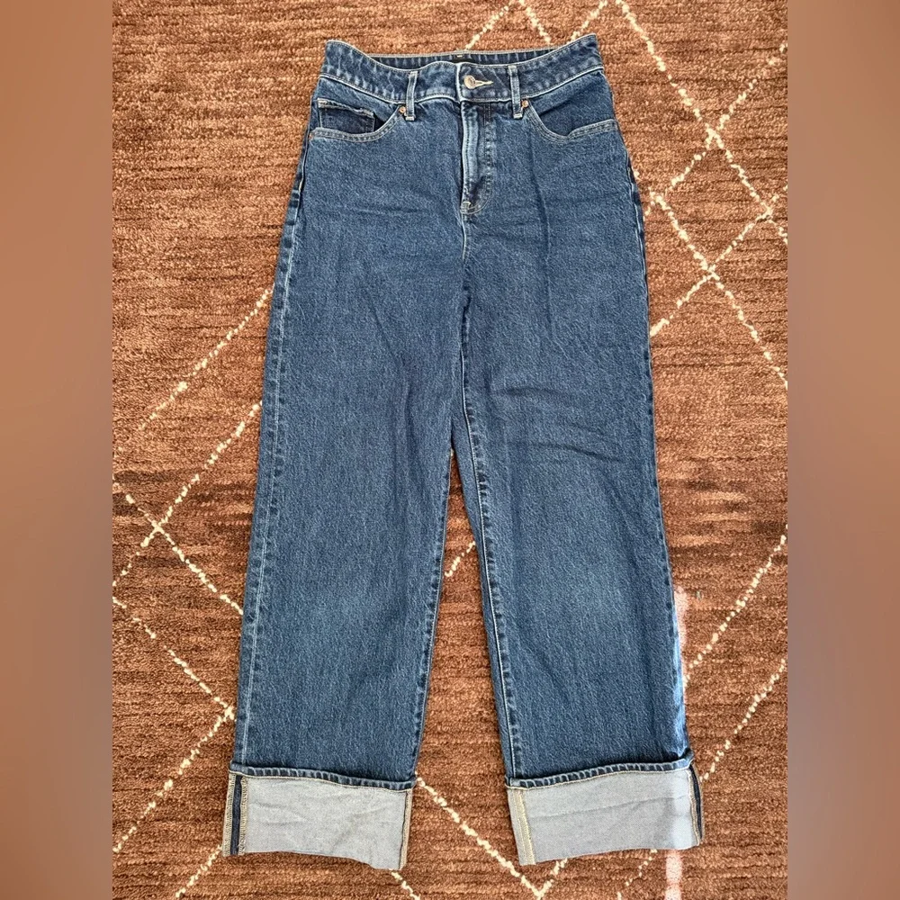 Express High Rise Cropped Denim Jeans - Picture 1 of 4